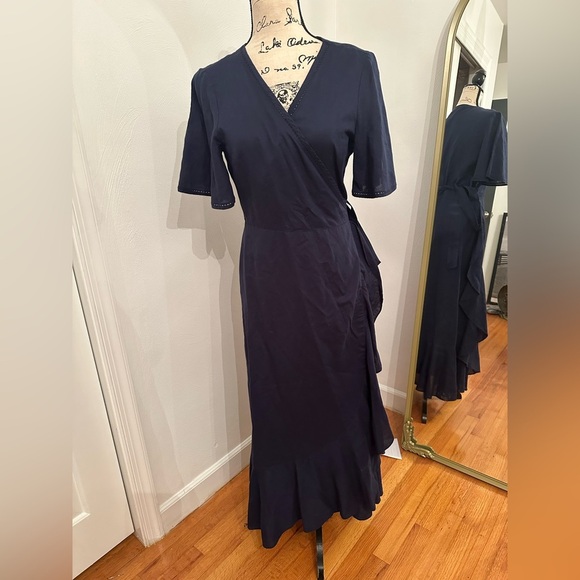 J.MCLAUGHLIN Aurora Linen-Blend Dress Size S(c5) - Picture 3 of 12